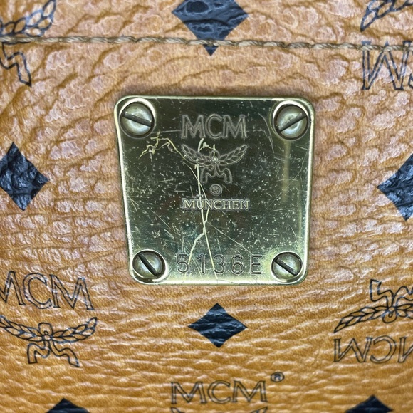 MCM Visetos Cognac Tote Bag - minor wear to corners and scratch on hardware - Picture 16 of 16